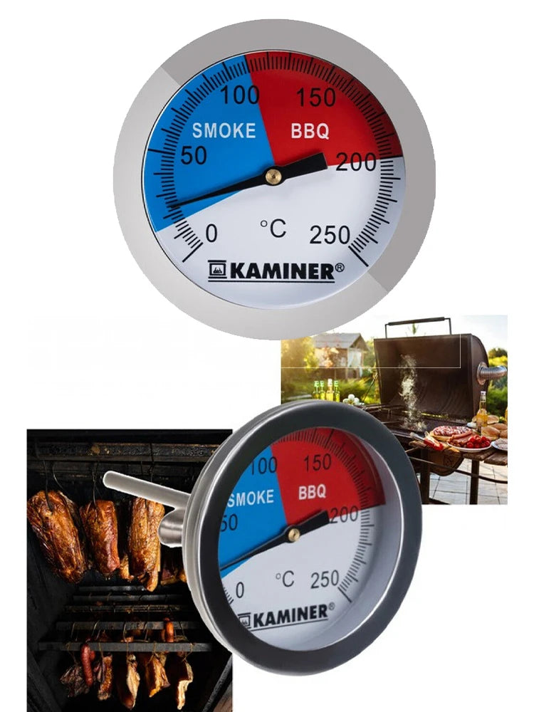 Stainless Steel BBQ Grill Thermometer With Probe 250°C Temperature Gauge Sensor Barbecue Tools Kitchen Cooking Thermometer