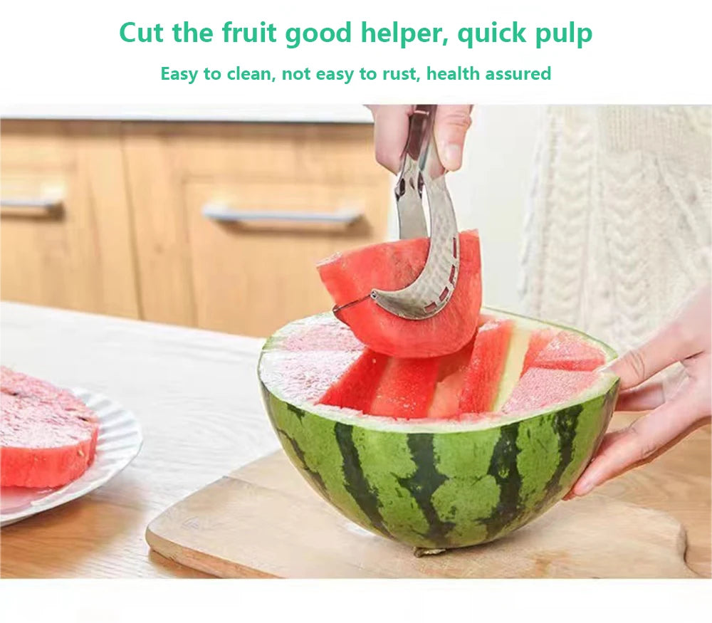 Stainless Steel Windmill Watermelon Cutter Artifact Salad Fruit Slicer Cutter Tool Watermelon Digger Kitchen Accessories Gadgets