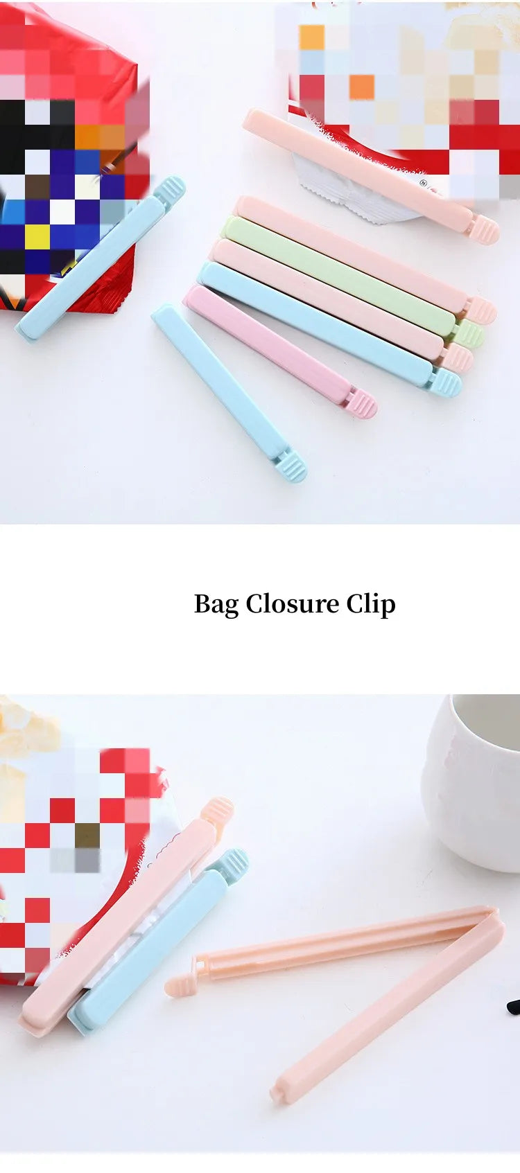 5Pcs/lot Food Bag Clips Portable Food Snack Storage Seal Sealing Bag Clips Sealer Clamp Kitchen Accessories Food Close Clip