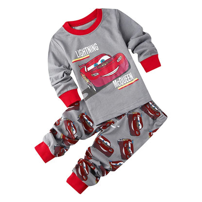 New Spring Autumn Children's Clothing Sets Boys 95 Cars McQueen Cartoon Sleepwear Clothes Kids Pajamas Set Baby Cotton Pyjamas