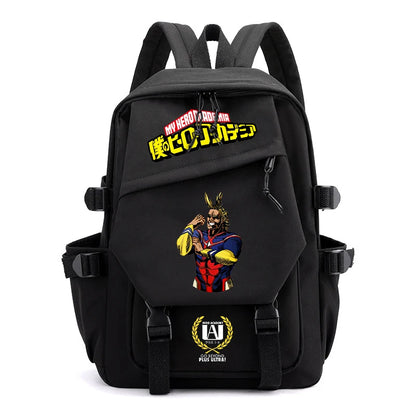 My Hero Academia cartoon backpack for primary and secondary school students black girl bag kids back to school gift