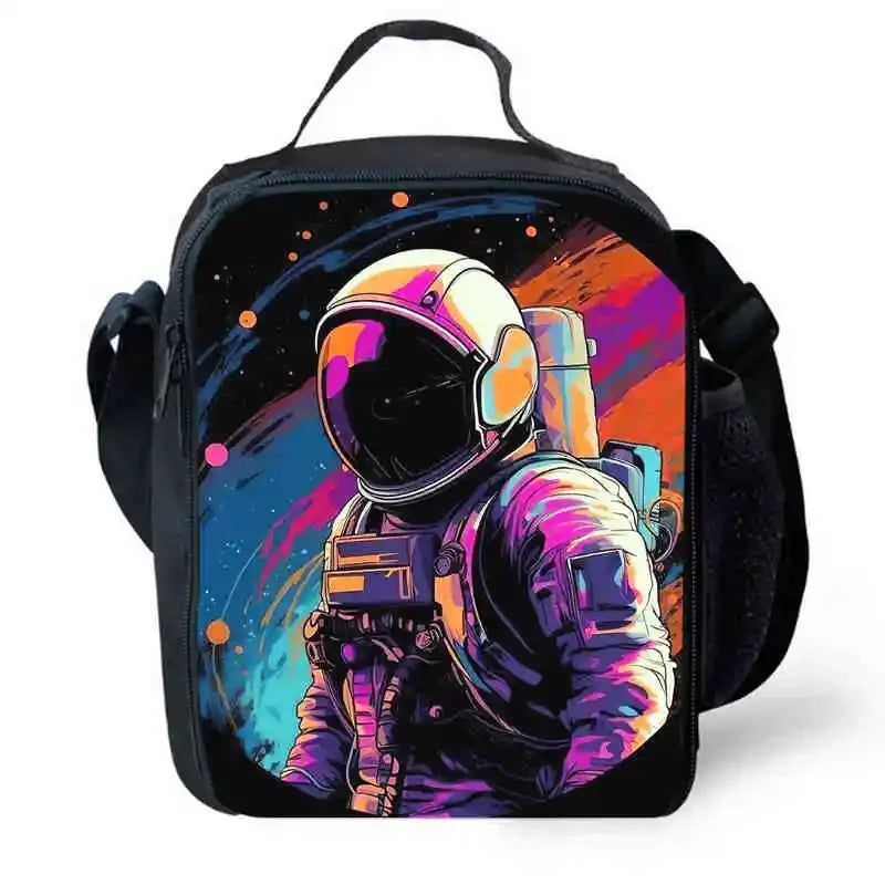 Cartoon Night Sky Child School Backpack With Lunch Bags Pencil Bags For Kindergarten,Best Gift For Boys and Girls