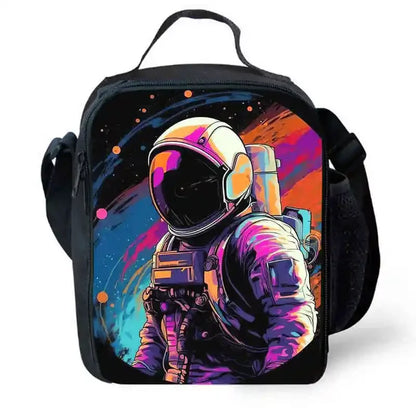 Cartoon Night Sky Child School Backpack With Lunch Bags Pencil Bags For Kindergarten,Best Gift For Boys and Girls