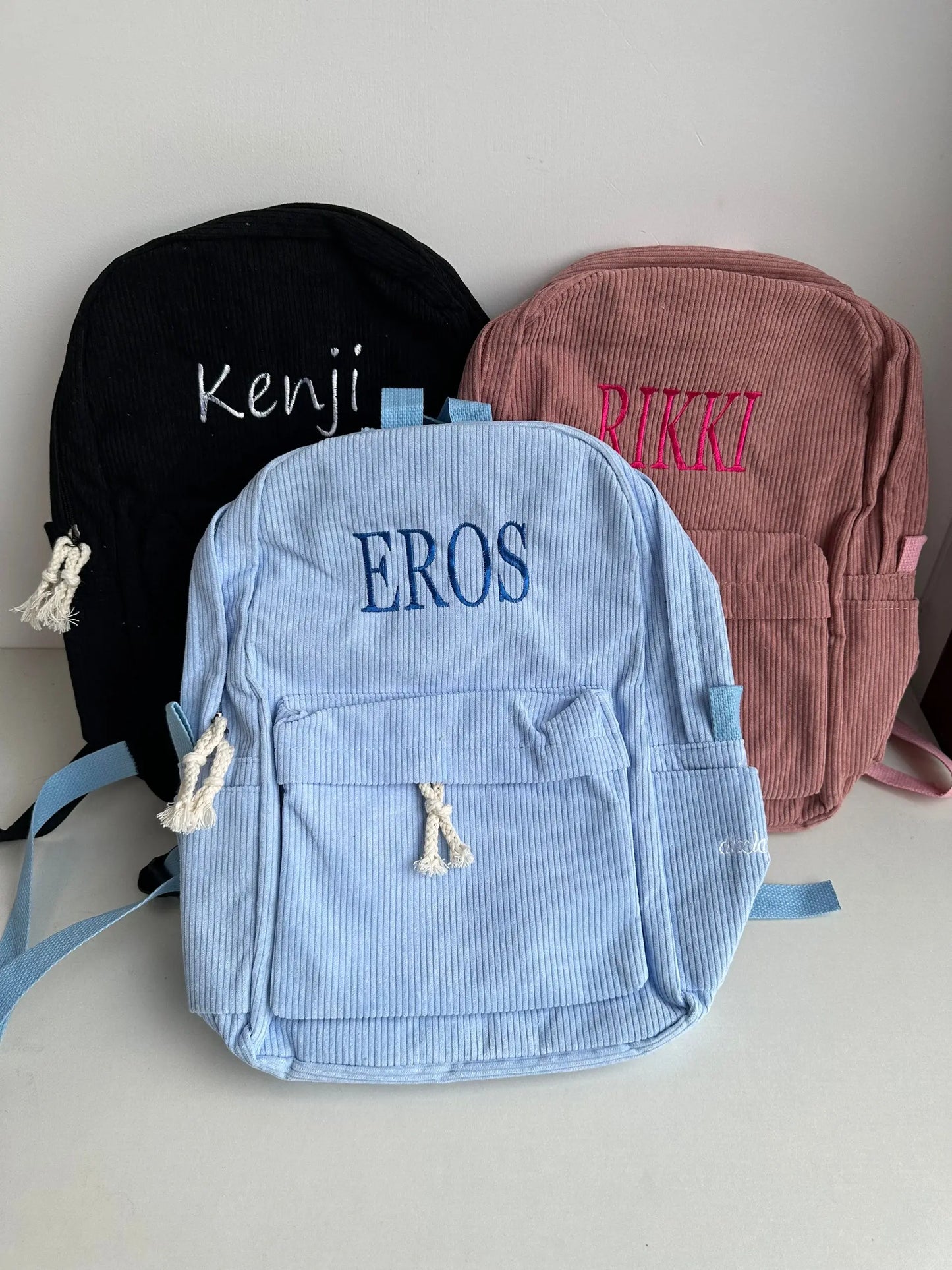 Personalized Kids Backpack, Embroidered Corduroy Backpack,Back to School, Kid name backpack,school bag college,toddler,with name