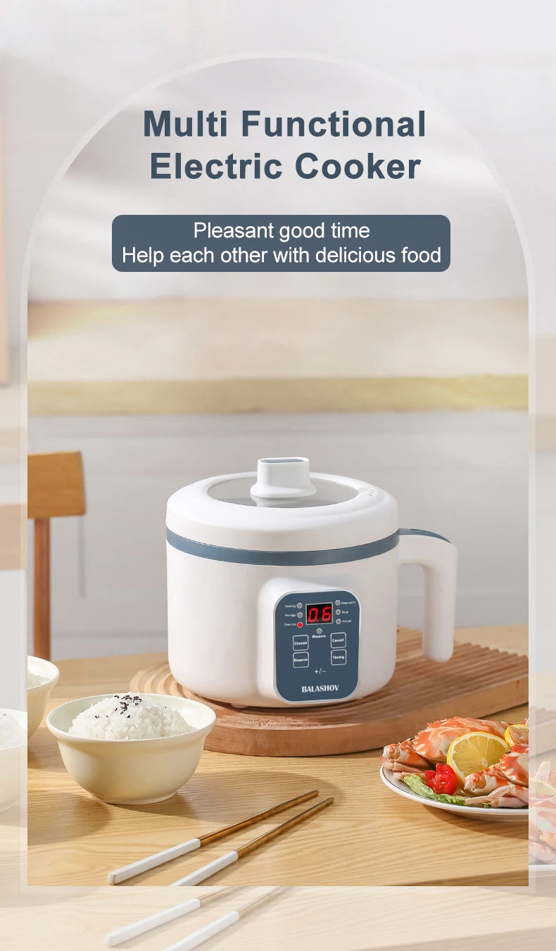 Mini Electric Rice Cooker Single Double Layer Intelligent Automatic Home Kitchen Cooker 1-2 People MultiCooker Steamed Rice Pot