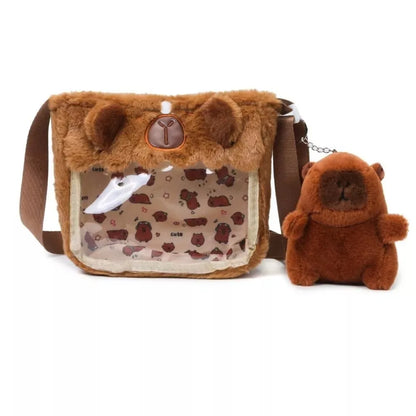 Shoulder Bag Capybara Plush Backpack Animals Students School Bag Couple