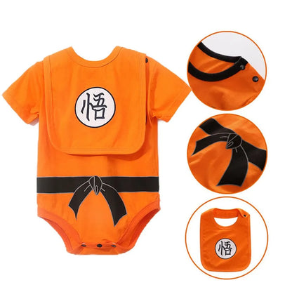 Baby Anime Clothes Vegeta Rompers Newborn Kuririn Roshi Training Outfit Infant Kids Halloween Cartoon Cosplay Costume Jumpsuit