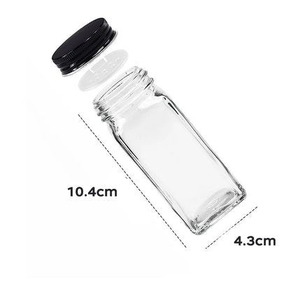 120ML Seasoning Shaker Bottles Glass Spices Condiment Jars Kitchen Salt and Pepper Shaker Spices Boxes for Kitchen Gadget Tool