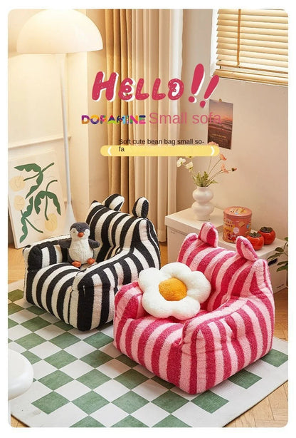 X&D Lamb Wool Casual Lightweight Children's Sofa Baby Reading Corner Internet Celebrity Lazy Sofa Chair Mini Cute Small Sofa Hot