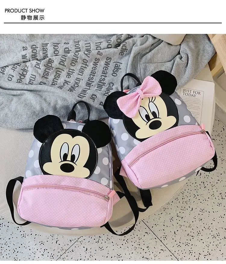 Disney Cute Backpack for Baby Boys Girls Pink Minnie Mickey Mouse Children Lovely Schoolbag Kindergarten Schoolbag Kids Gift