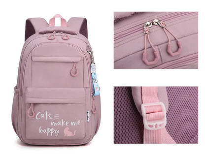 Fengdong Kawaii school Backpack for Girls cute School Bags Waterproof bookbag Teens College Student Large Travel Shoulder Bag