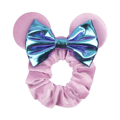 Disney Mickey Christmas Hair Loop Thickened Velvet Pig Intestine Hair Loop Elastic Gold Velvet Headband