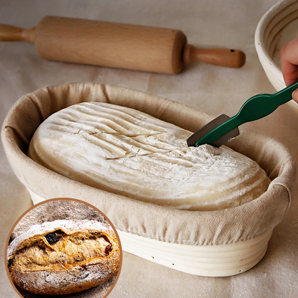 Oval Banneton Bread Proofing Basket Round Sourdough Proofing Bowls for Artisan Bread Making for Professionals and Home Bakers