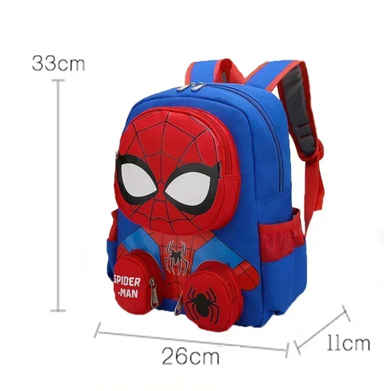 Spiderman Backpacks Super Heroes Student School Bag Cartoon 3d Stereo Kindergarten Backpack Children's Travel Bag Birthday Gift