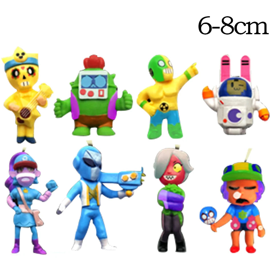 2-24pcs Anime brawl starsed Blind Box Figure Action Figurine Doll Kits Collection PVC Model Toy Wholesale children Birthday Gift