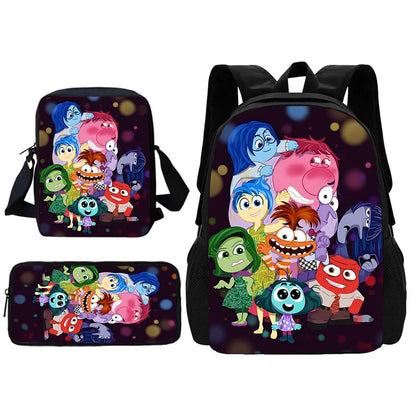 Cute Cartoon Inside Out 2 Child School Backpack With Shoulder Bag Pencil Bags School Bags for Boys Girls Best Gift