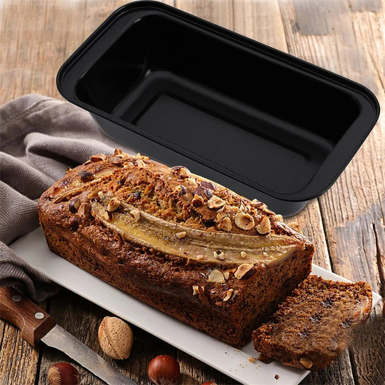 LMETJMA Nonstick Baking Bread Loaf Pan Carbon Steel Toast Bread Pan Tin Kitchen Rectangle Bakeware for Brownies Meatloaf JT233