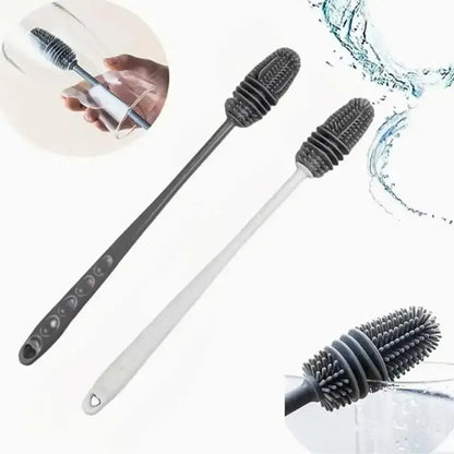 Long Handle Silicone Bottle Brush Cleaning Brush Kitchen Cleaning Cup Brush Thermos Glass Brush Cleaning Tools