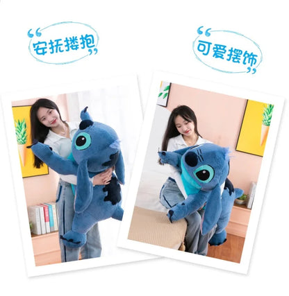 Puppy Stitch Doll Blue Stitch Plush Long Pillow Toys Girl Sleeping Leg Clamping Plushies Doll Children's Birthday Pillow Gift