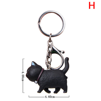 Cartoon Kittens Keychain Cure Animal Key Chain Creative Cat Pendant for Women Car Keyring Purse Bag Accessories Gifts