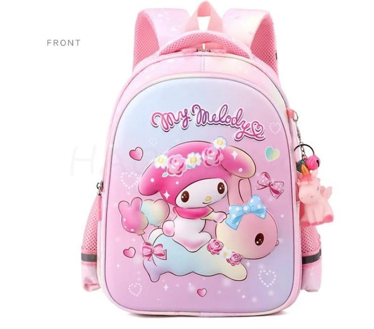 Lovely Kuromi Melody New Backpack For Girls Hello Kitty Princess School Bags Kids Satchels Kindergarten Bookbag Mochila Infantil