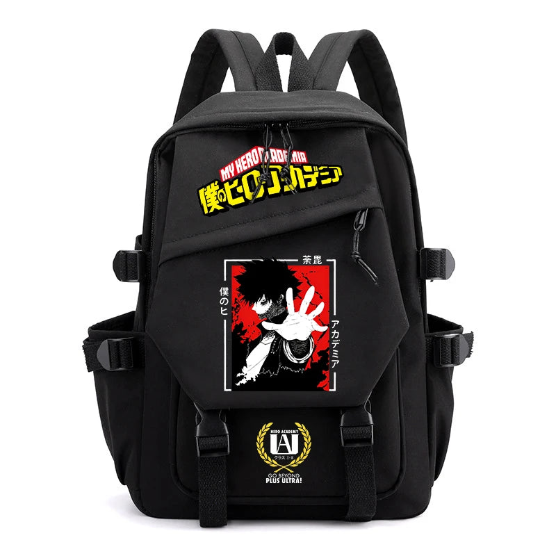 My Hero Academia cartoon backpack for primary and secondary school students black girl bag kids back to school gift