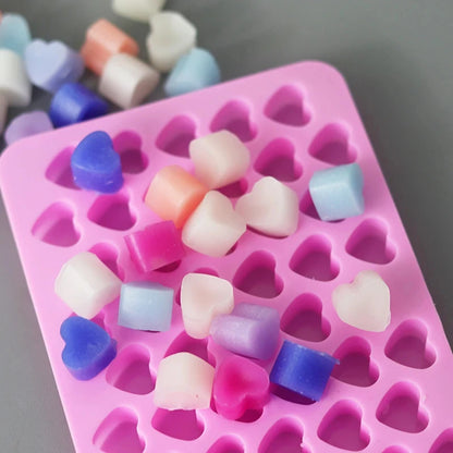 3D Heart Shape Silicone Candle Mold DIY Small Love Candy Cake Chocolate Baking Mould Ice Tray Food Safe Kitchen Supplies