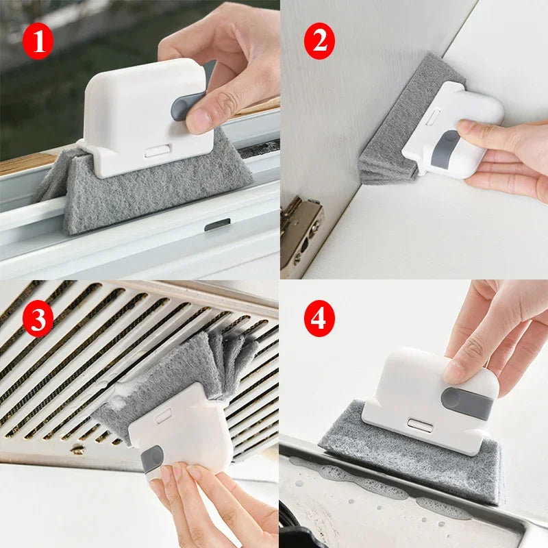 Window Groove Cleaning Brush Household Dead Corner Groove Scouring Pad Cleaning Tool Gap Brush Sliding Door Track Cleaner