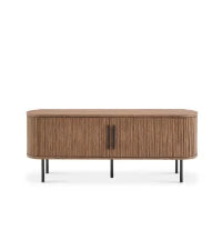 Mopio Quin Storage ,Tambour Fluted Entryway Accent Sofa Tabes, Buffet Sideboard with Doors & Shelves,Pantry Coffee Wine Bar