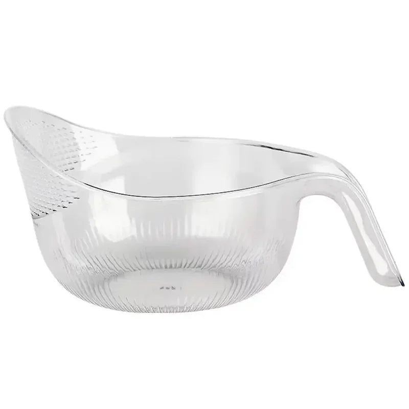 Kitchen washing gadget rice washing filter rice rinsing basin drain basket household dish washing fruit Bason sink with handle