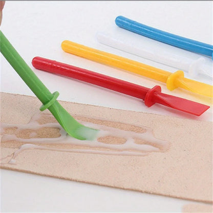 2-20pcs Leather Glue Spreader PP Glue Brush Handheld Portable Cleaner for Wallet Leather Wallet Handicraft Crafts Making Supply