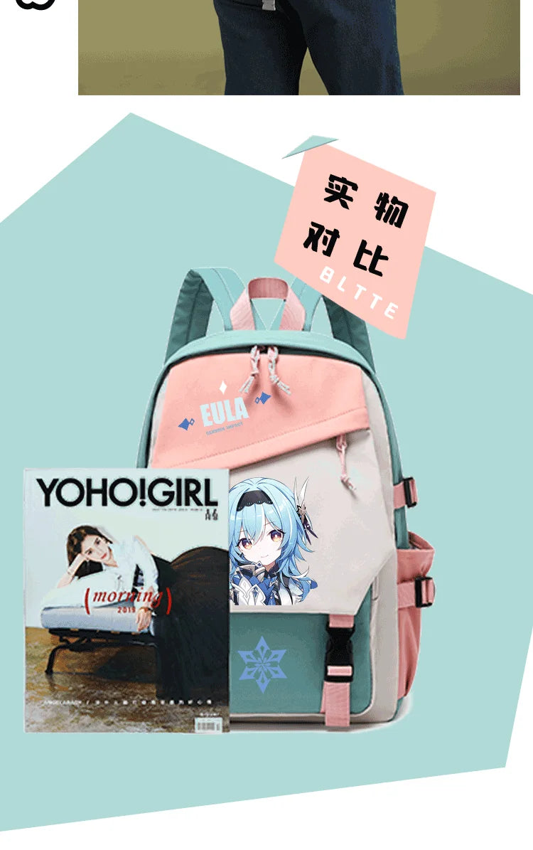 Genshin Impact Anime Cosplay Students School Bag Backpack Beelzebul Ayaka Xiao Bookbag Travel Rucksack Outdoor Boys Girls Gifts