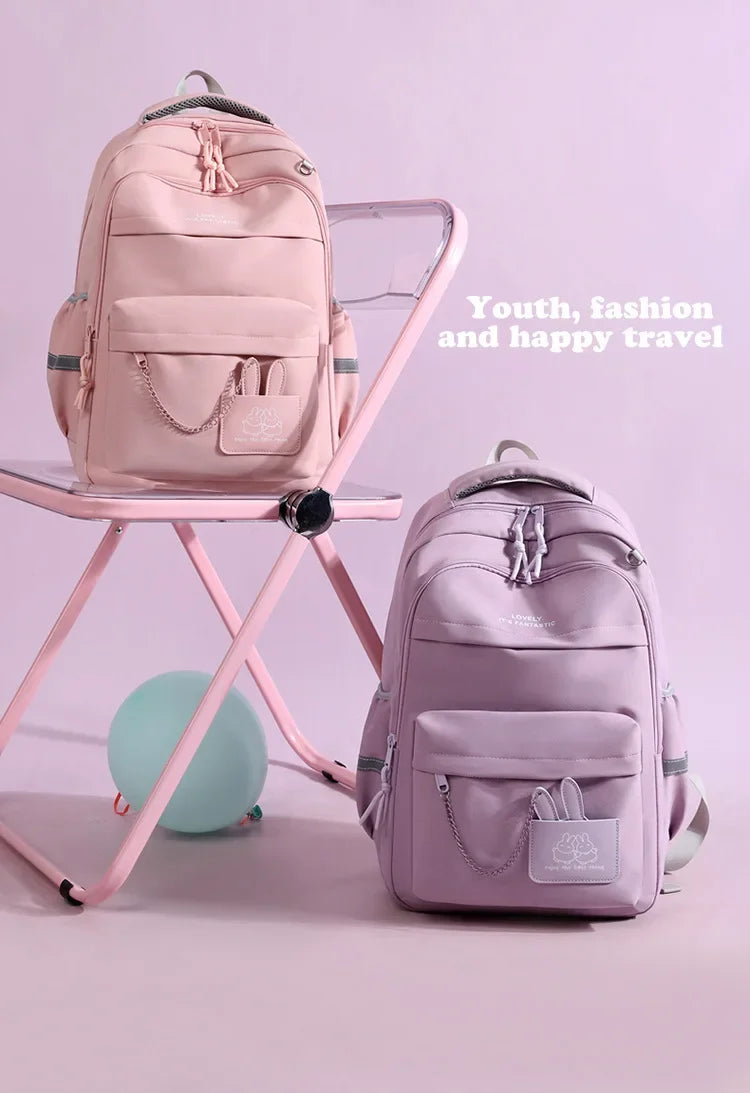 elementary school student girl bag cute school backpack children pink bookbag primary school satchel kid large capacity backpack