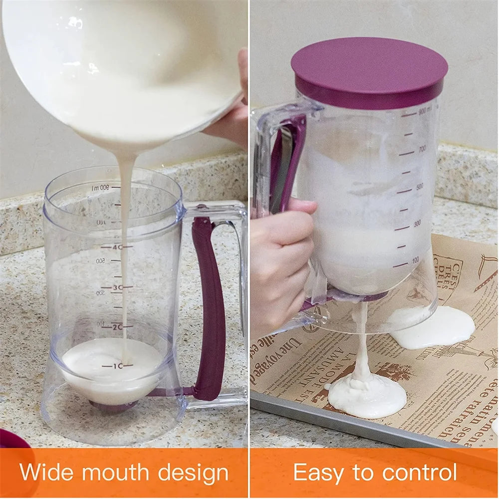 1Pc Pancake Cupcake Batter Dispenser, Collapsible Batter For Cupcakes, Waffles, Muffin Mixes or Any Baked Goods