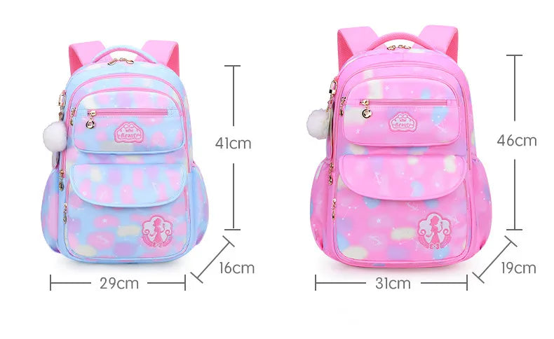 Girl Children Backpack School Bag Back Pack Pink For Kid Child Teenage Schoolbag Primary Kawaii Cute Waterproof Little Class Kit