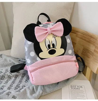 Disney Cute Backpack for Baby Boys Girls Pink Minnie Mickey Mouse Children Lovely Schoolbag Kindergarten Schoolbag Kids Gift