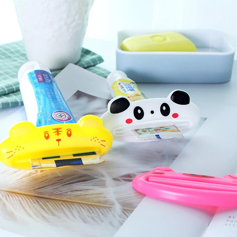 Cartoon Animal Toothpaste Squeezer Easy Use For Children Dispenser Kitchen Gadget Useful Home Tools Bathroom Plastic Tooth Paste