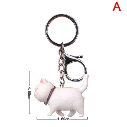 Cartoon Kittens Keychain Cure Animal Key Chain Creative Cat Pendant for Women Car Keyring Purse Bag Accessories Gifts