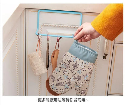 Towel Rack Hanging Holder Organizer Bathroom Kitchen Cabinet Cupboard Hanger Kitchen Bathroom Accessories Gadgets Cooking Tools