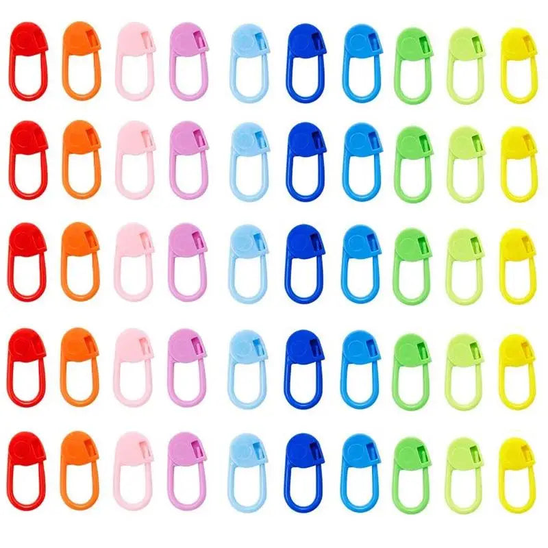 100-1000pcs Mix Color Plastic Resin Small Clip Locking Stitch Markers Crochet Latch Knitting Tools Needle Clip Hook Sewing Tool