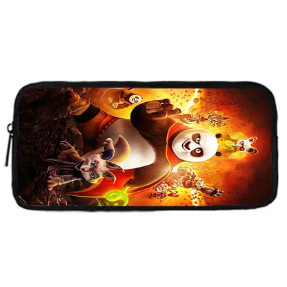 Cartoon Kung Fu Panda Child School Backpack With Shoulder Bag Pencil Bags School Bags for Boys Girls Best Gift