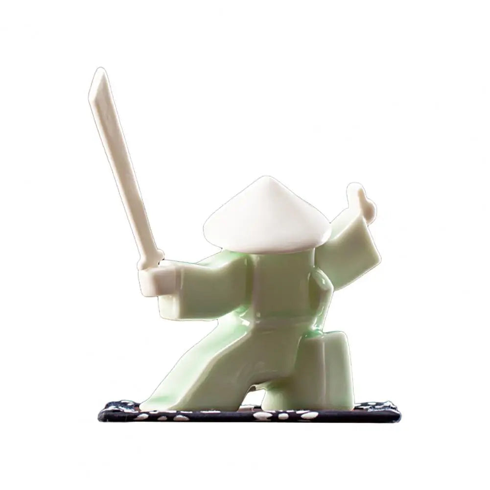 Incense Stick Burner Unique White-Porcelain Incense Stick Holder Chinese Ceramic Samurai Censer Holder Home Decor for Home