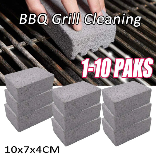 1-10PCS BBQ Grill Cleaning Brick Block Barbecue Natural Cleaning Stone Racks Stains Grease Cleaner BBQ Tools Oil Stain Cleaning