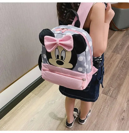 Disney Cute Backpack for Baby Boys Girls Pink Minnie Mickey Mouse Children Lovely Schoolbag Kindergarten Schoolbag Kids Gift