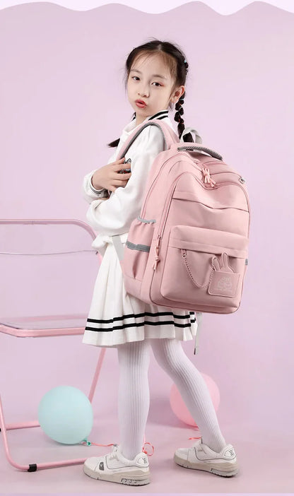 elementary school student girl bag cute school backpack children pink bookbag primary school satchel kid large capacity backpack