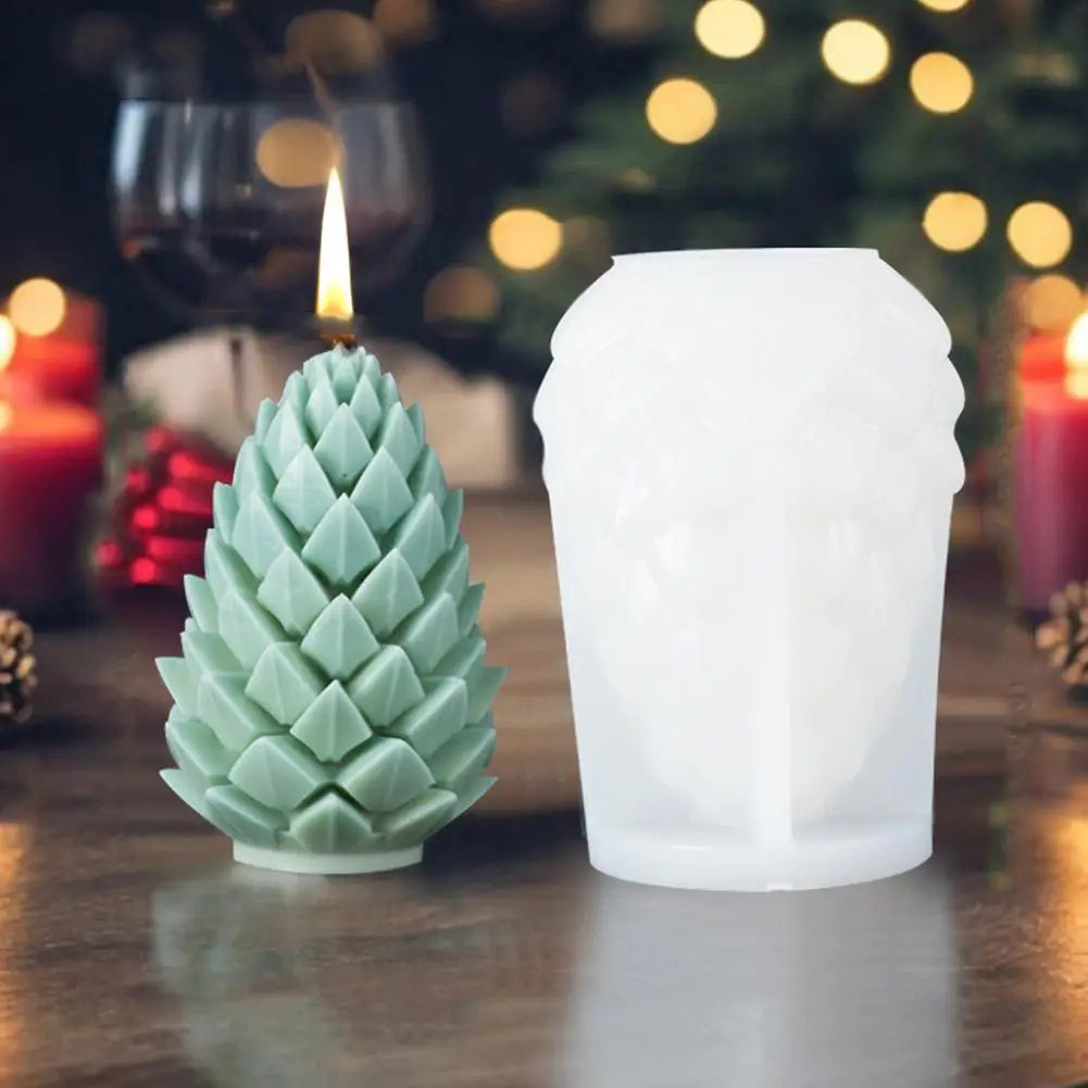 New Christmas Tree Carving Pattern Cylindrical Candle 3D Silicone Mold Reindeer Snowflake Cylindrical Elk Candle Mold