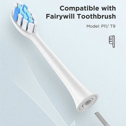 Fairywill P11 T9 P80 Electric Toothbrush Replacement Brush Heads,Compatible with fairywill P11 T9 P80,4/8/16pcs