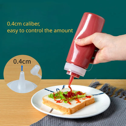 Large Squeeze Condiment Bottles with Nozzles Ketchup BBQ Sauces Olive Oil Bottle Dispenser Squeeze Sauce Bottle Kitchen Gadget