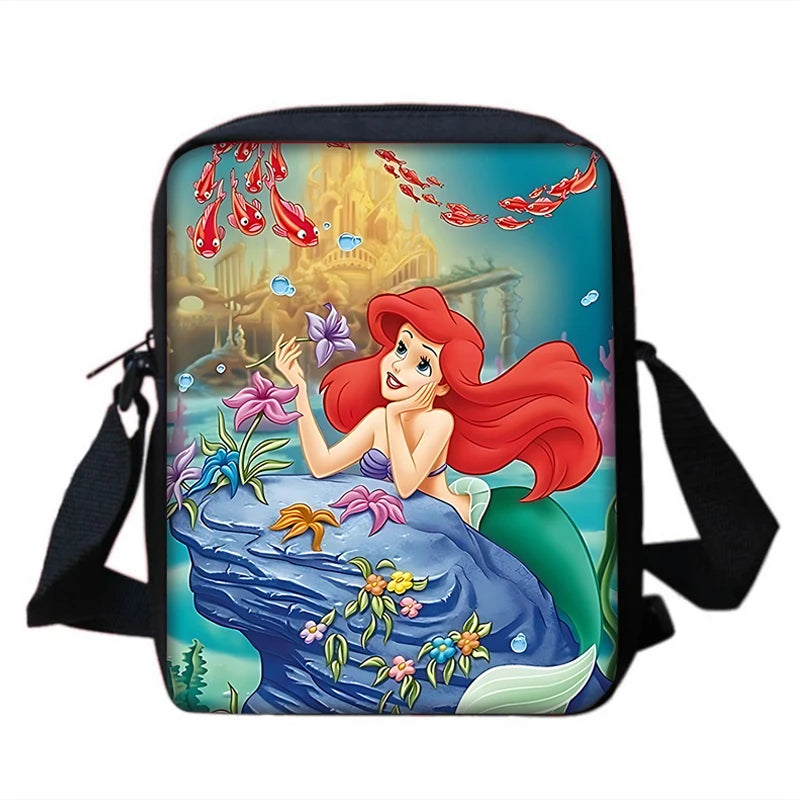 3Pcs Set Cute Princess Ariel Child Backpacks Shoulder Bag Pencil Case Pupil Large Capacity School Bags for Boys Girls Best Gift