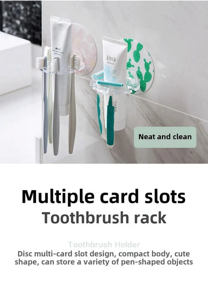 1PC Plastic Toothbrush Holder Toothpaste Storage Rack Shaver Tooth Brush Dispenser Bathroom Organizer Accessories Tools GUANYAO